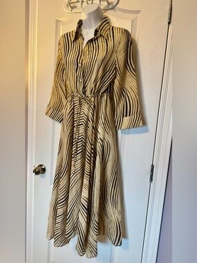 Le Sirenuse Positano Italian Cotton Shirt Dress – Size 40 | Luxury Resort Wear